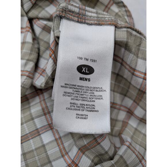 Columbia Titanium Vented Mens Plaid Button Up Shirt XL Brown Outdoor Fishing - Picture 6 of 7